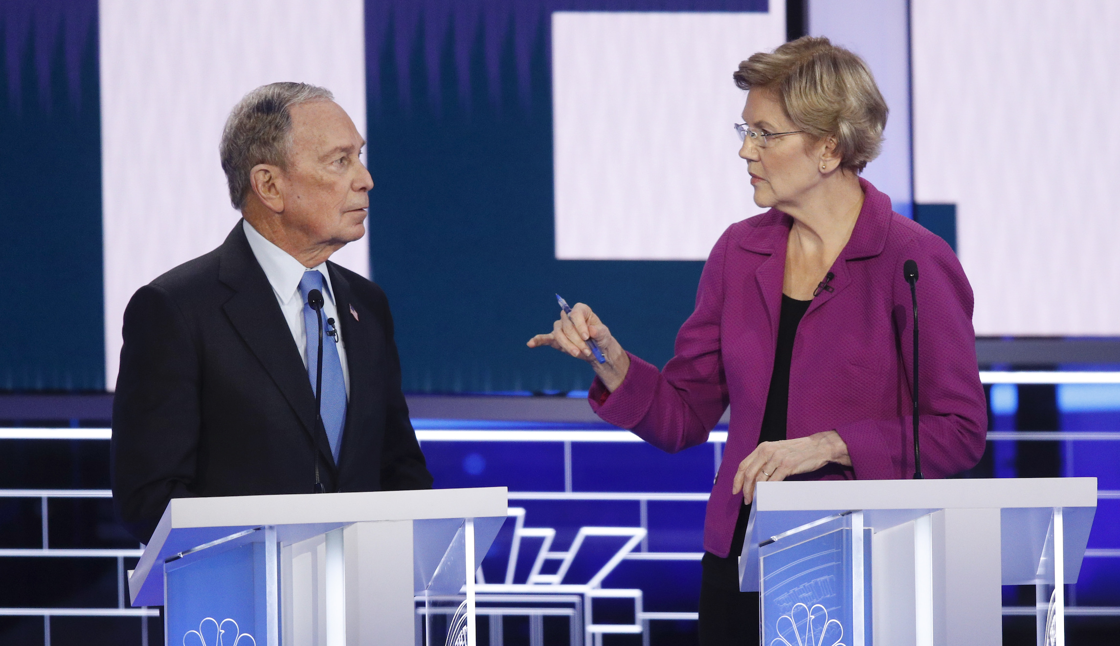 Warren mocks Bloomberg’s height