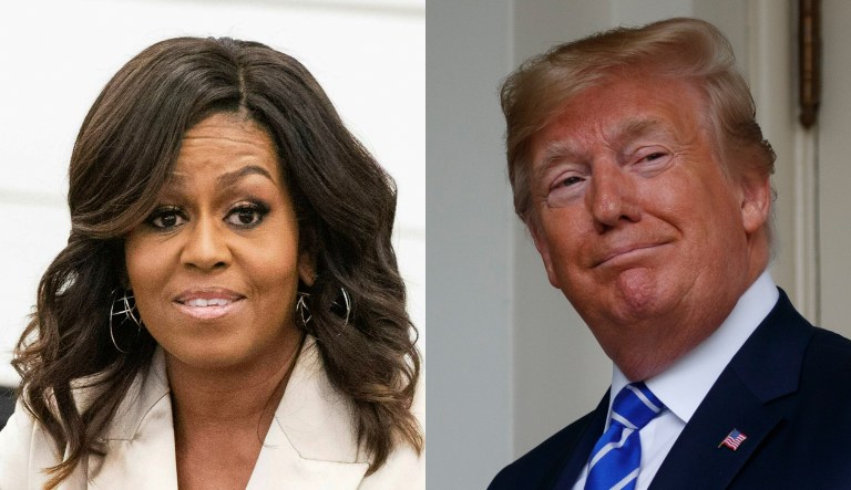 Michelle Obama, Donald Trump.