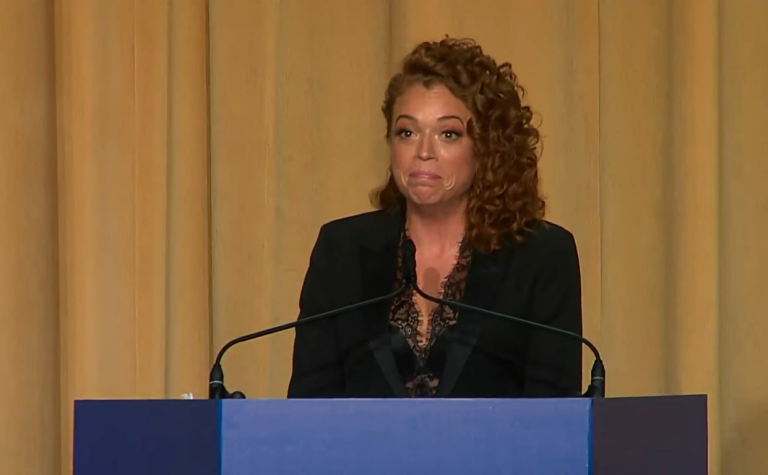 Comedian Michelle Wolf speaks at the White House Correspondents' Association dinner on April 28, 2018. 