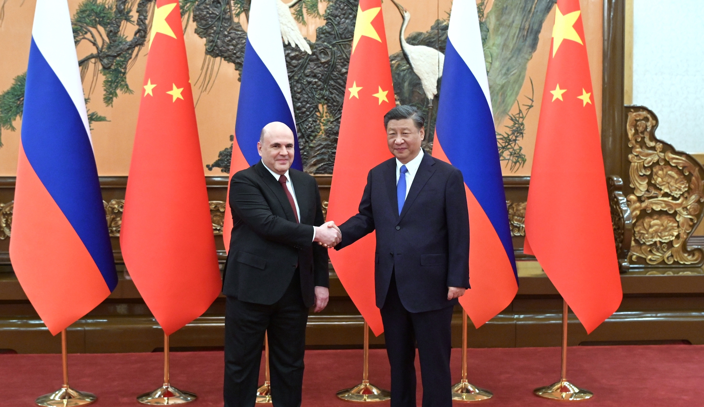 Xi and Russian prime minister discuss ‘fending off the collective West’