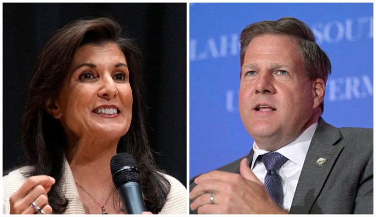 Former U.N. Ambassador Nikki Haley and Gov. Chris Sununu (R-NH).