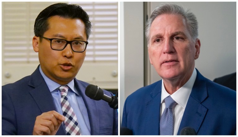 California GOP Assemblyman Vince Fong and Rep. Kevin McCarthy (R-CA).
