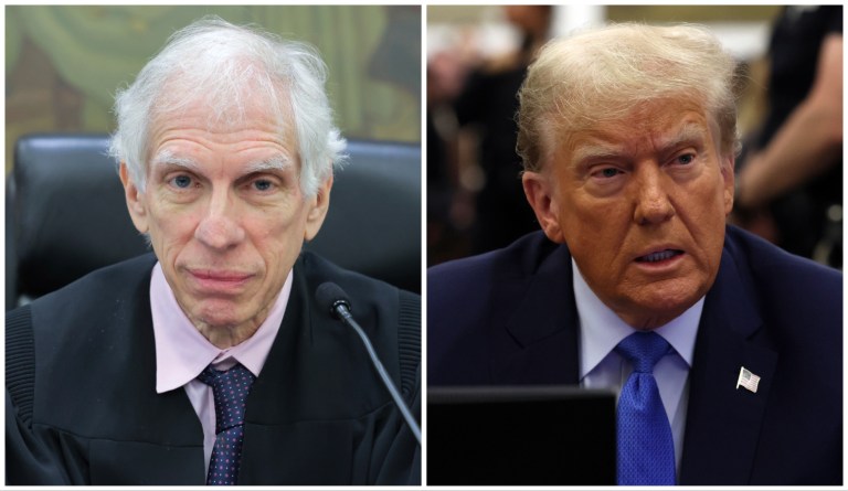 Judge Arthur Engoron and former President Donald Trump.