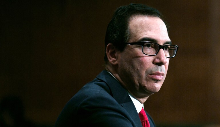 Treasury Secretary Steven Mnuchin testifies on Capitol Hill in D.C.