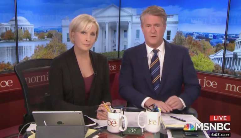 Morning Joe co-hosts Joe Scarborough and Mika Brzezinski 10/28