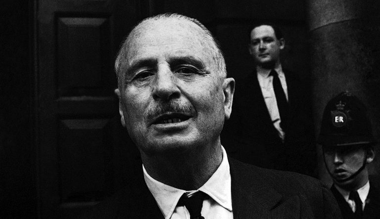 Sir Oswald Mosley, leader of the extreme right-wing British Union Movement, on Aug. 1, 1962.