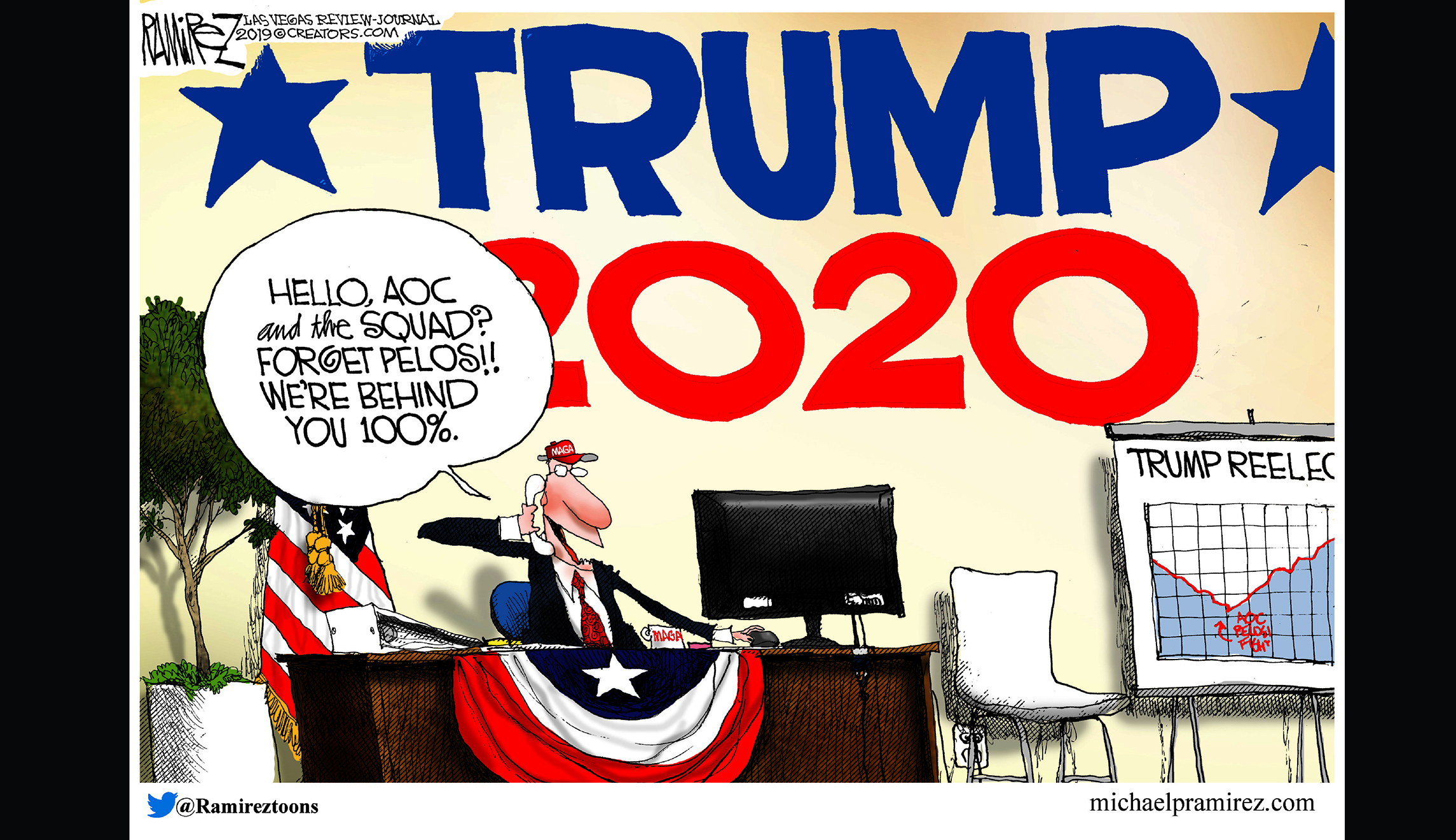 Editorial cartoon: Trump campaign backs ‘the squad’