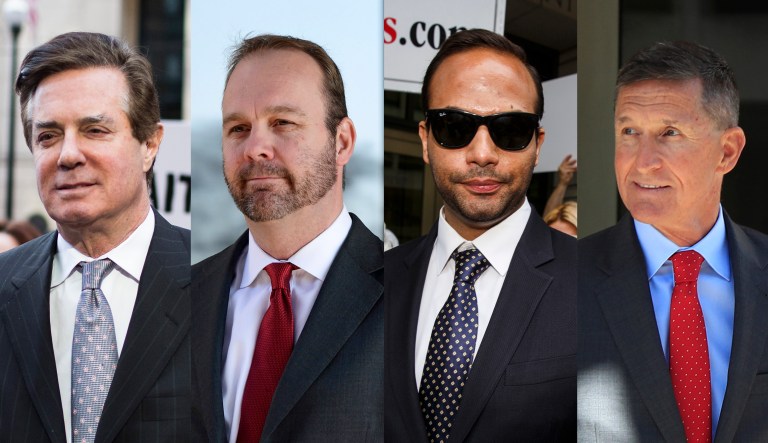 Paul Manafort, Rick Gates, George Papadopoulos, Michael Flynn