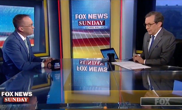 ‘Too much time reading between the lines’: Chris Wallace presses Mick Mulvaney on Trump’s Baltimore tweets