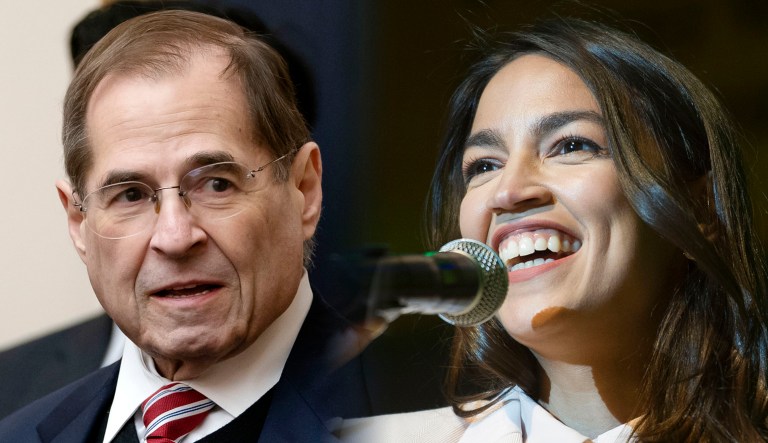 Reps. Jerry Nadler and Alexandria Ocasio-Cortez are shown.