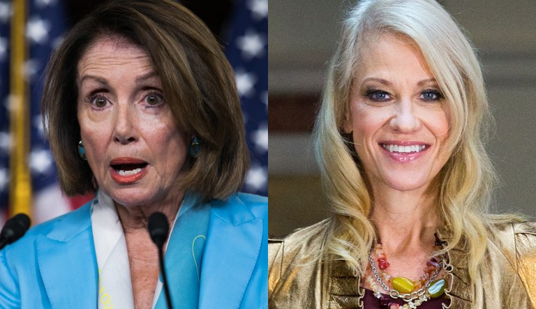 Nancy Pelosi and Kellyanne Conway