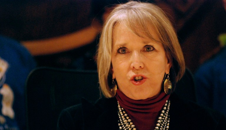 New Mexico Gov. Michelle Lujan Grisham talks after signing an executive order for state agencies to aggressive pursue strategies to reduce greenhouse gas emissions on Tuesday, Jan. 29, 2019, in Santa Fe, N.M.