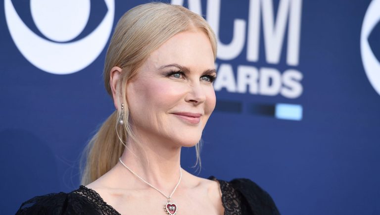 Nicole Kidman arrives at the 54th annual Academy of Country Music Awards at the MGM Grand Garden Arena on Sunday, April 7, 2019, in Las Vegas. 