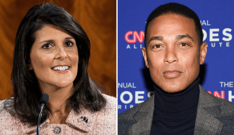 2024 Republican presidential candidate Nikki Haley (left) and CNN host Don Lemon.