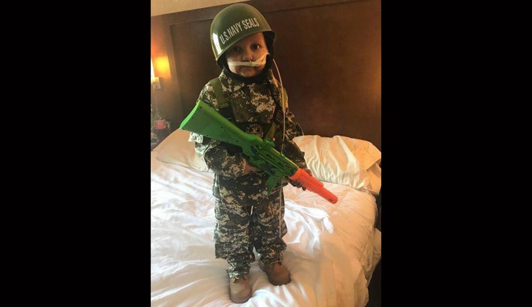 National Guard turns up at funeral of five-year-old boy who dreamed of being a soldier