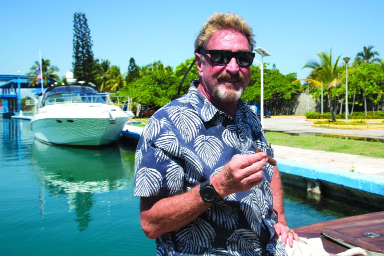John McAfee in Havana, Cuba.
