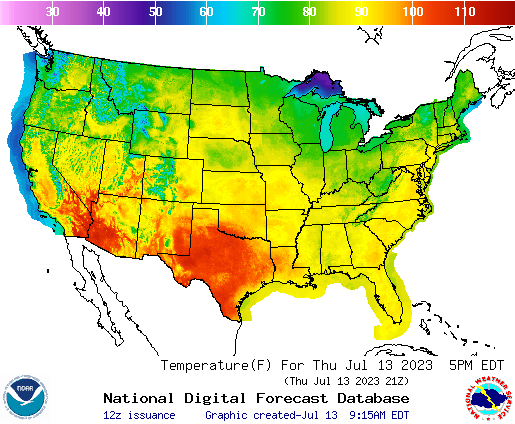 National Weather Service warns millions will be at risk of extreme heat on July 13, 2023.
