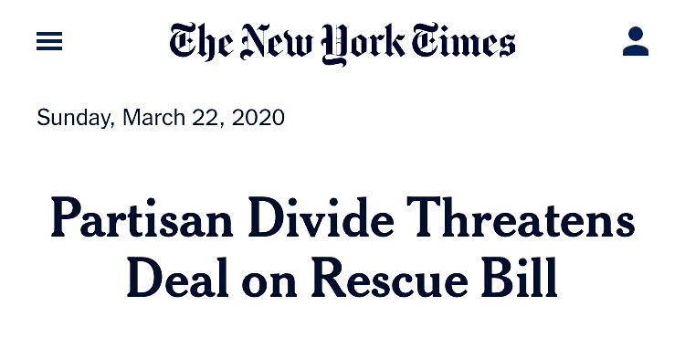 A bad case of both-sidesism: Washington Post, New York Times, and others refuse to tell us which party blocked the coronavirus aid bill
