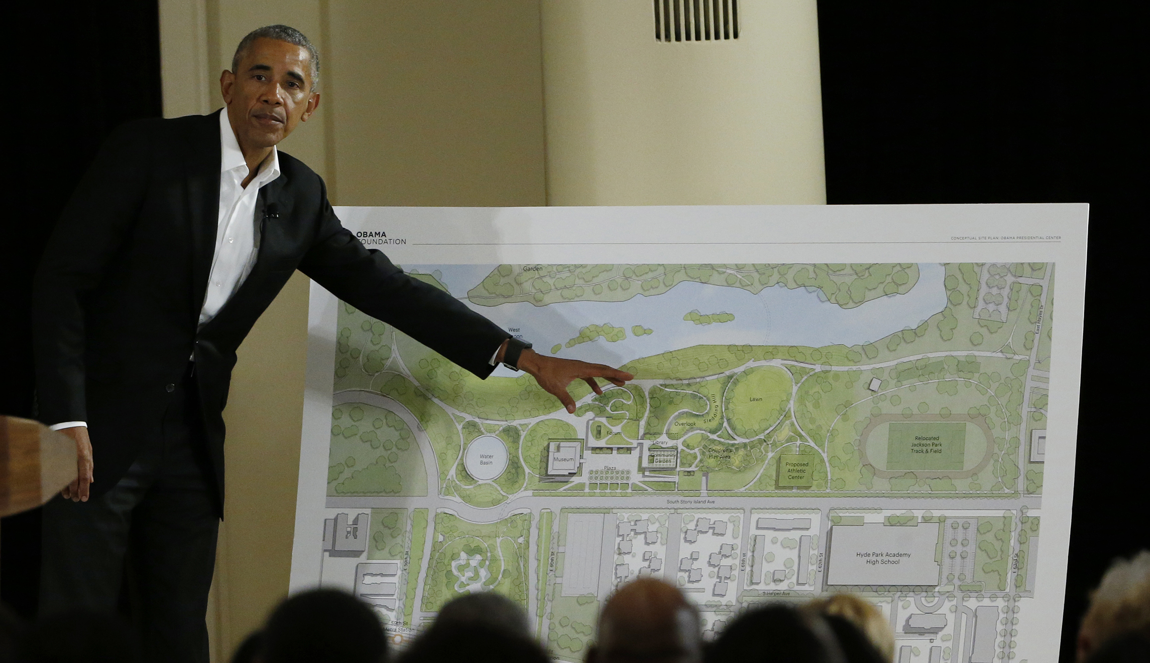 Obama says presidential center will foster future leaders during groundbreaking ceremony