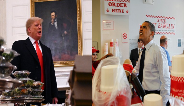 Donald Trump and Barack Obama Burgers.