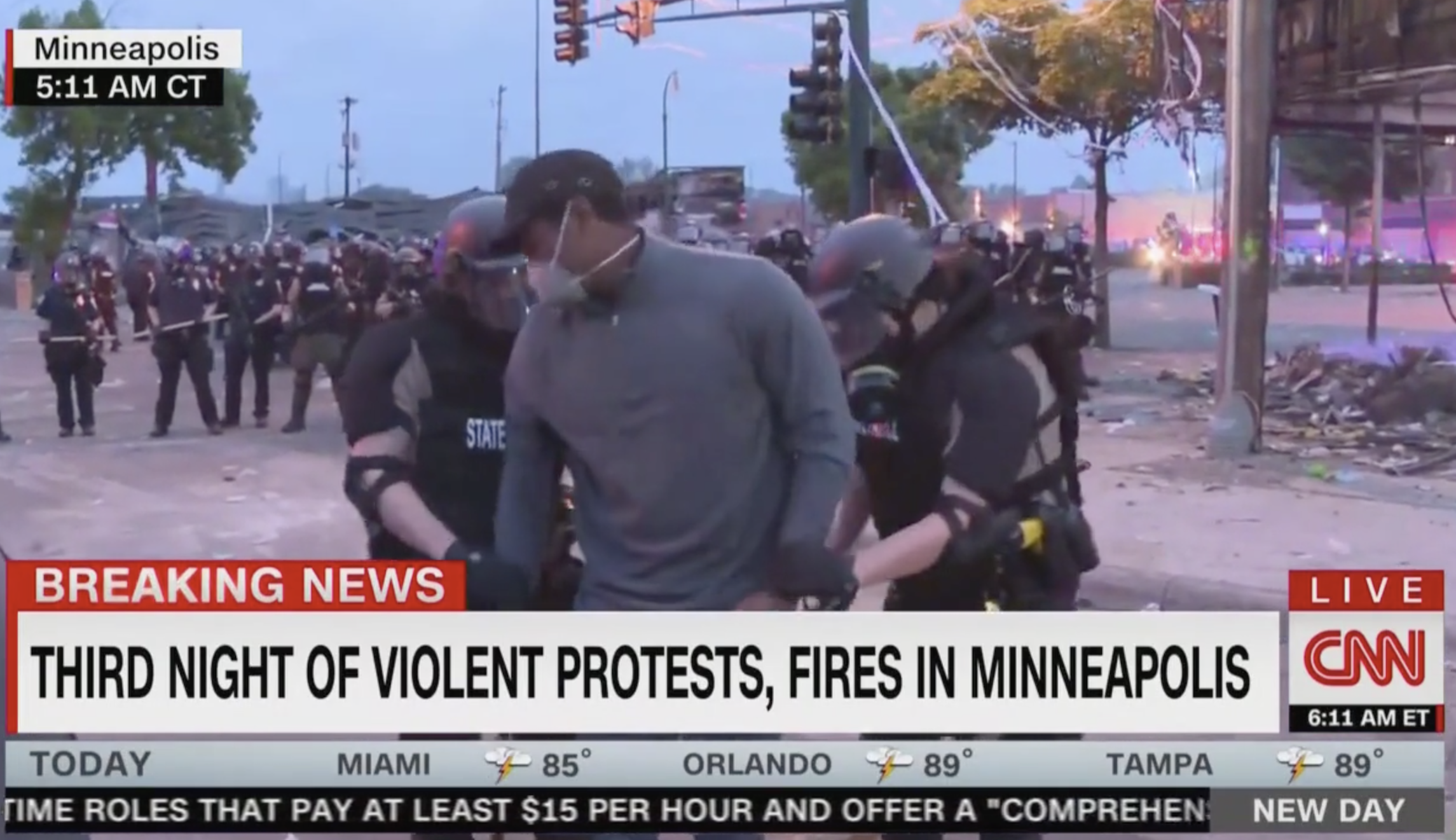 CNN crew arrested on live TV while covering Minnesota protests