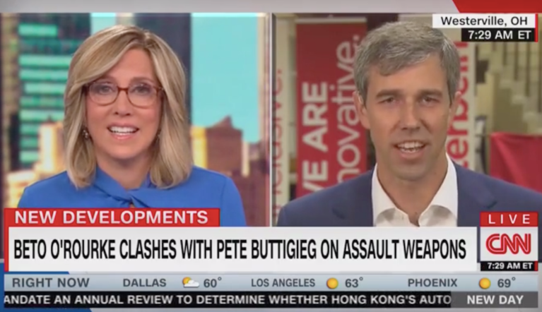 Presidential candidate Beto O'Rourke appearing CNN with Alysin Camerota on Oct. 16