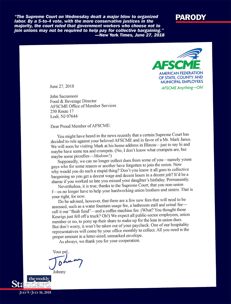 Making Up For Lost Union Dues