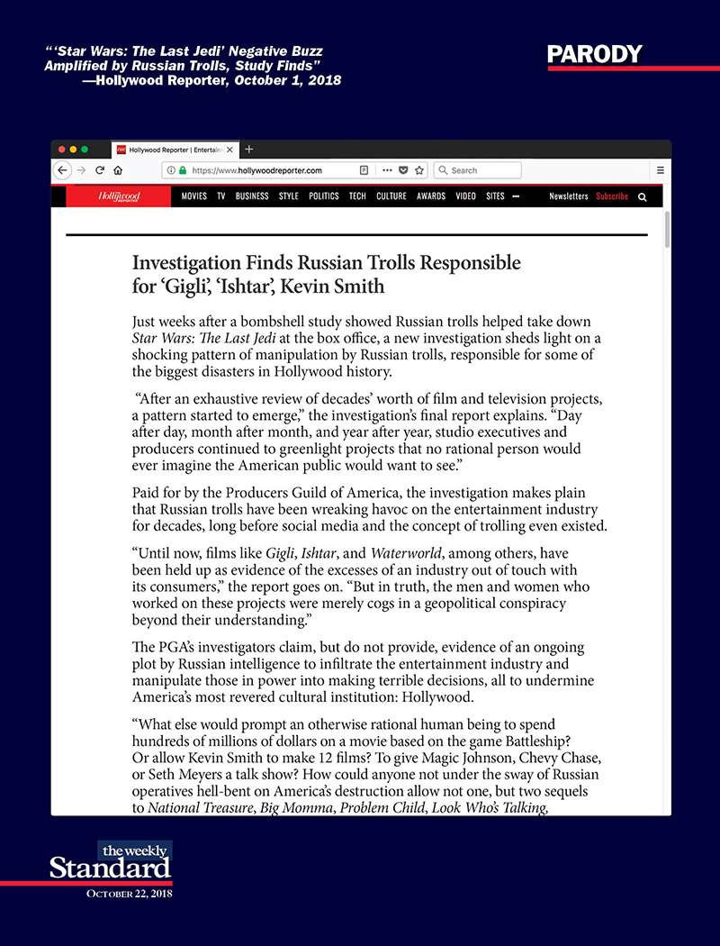 Russia Meddles in Hollywood