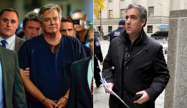 From left to right: Paul Manafort and Michael Cohen.