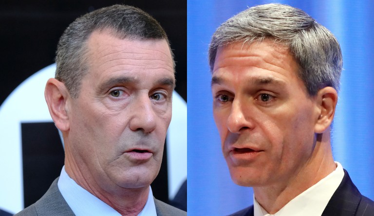 Pictured are David Pekoske, left, and Ken Cuccinelli, right.