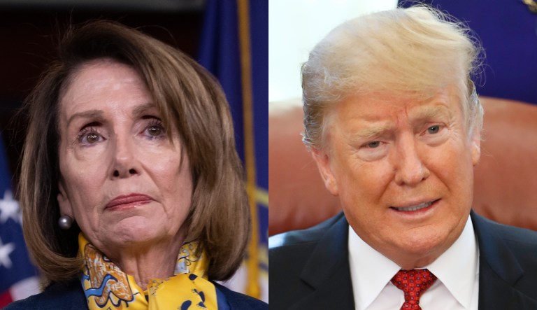 Nancy Pelosi and Donald Trump.