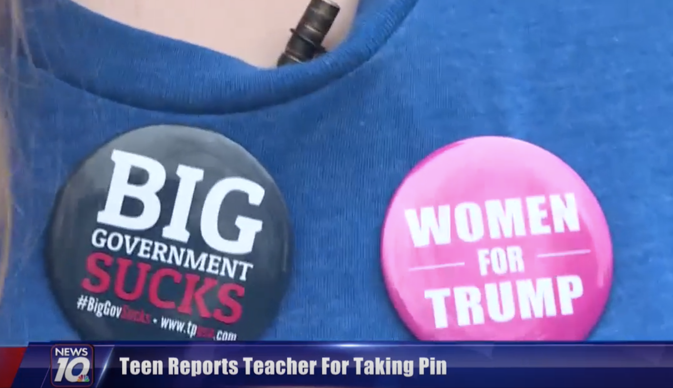 Mother files assault report after student says teacher ripped off her ‘Women for Trump’ button