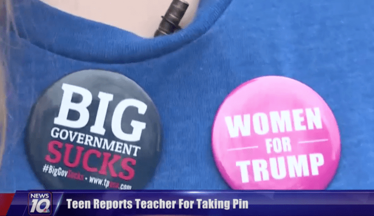 Mother files assault report after student says teacher ripped off her ‘Women for Trump’ button