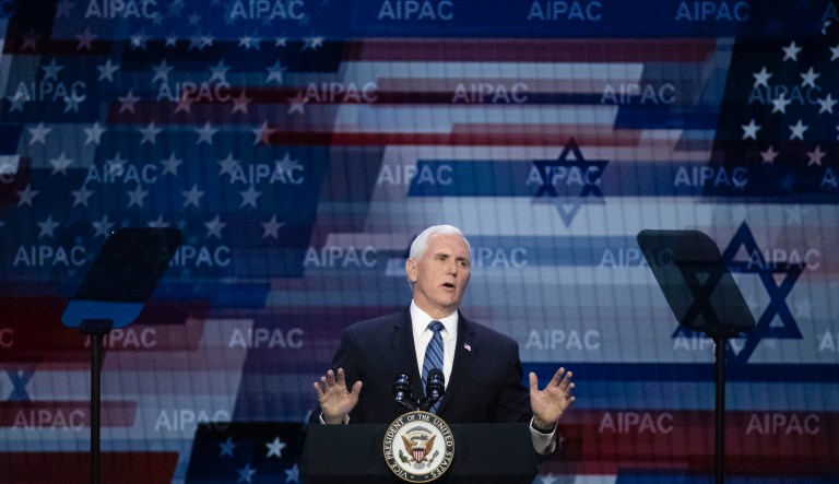 Mike Pence tells AIPAC: Bernie Sanders would be ‘the most anti-Israel president’ in US history