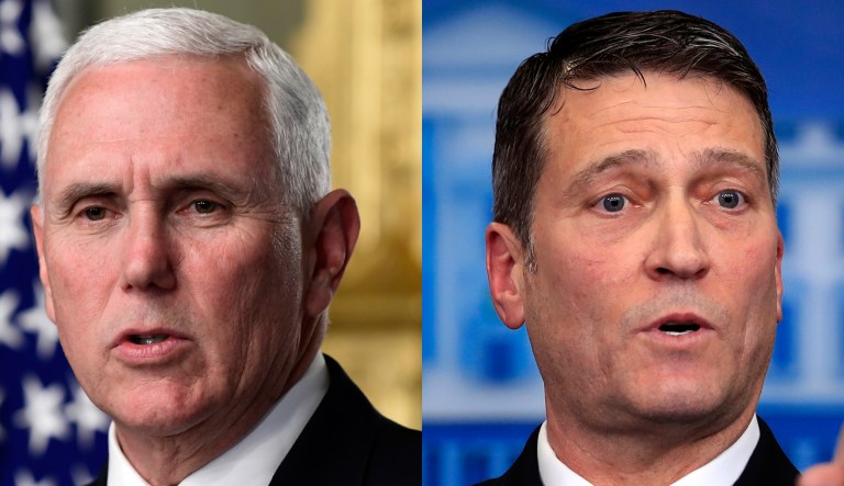 Mike Pence and Ronny Jackson.
