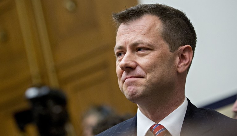 Peter Strzok, an agent at the Federal Bureau of Investigation (FBI), waits to begin a joint House Judiciary, Oversight and Government Reform Committees hearing in Washington, D.C., U.S., on Thursday, July 12, 2018. Strzok, the FBI agent who exchanged anti-Trump texts with a bureau lawyer, denied he did anything improper, as he faced a hearing called by Republican lawmakers who say he personifies bias that tainted the agency's Russia investigation early on.