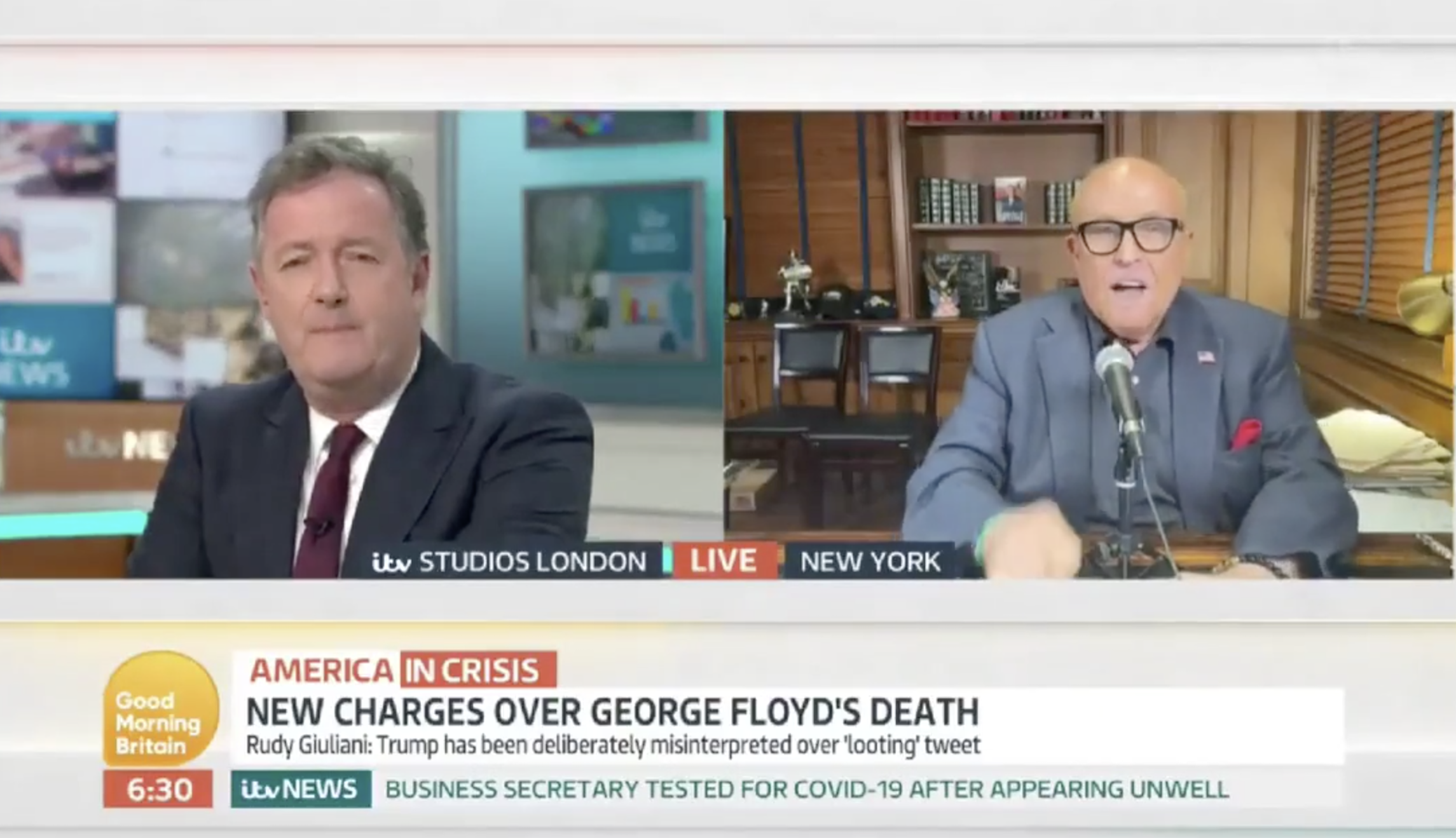 ‘You’ve been rude and abusive’: Piers Morgan and Rudy Giuliani trade personal insults during live interview