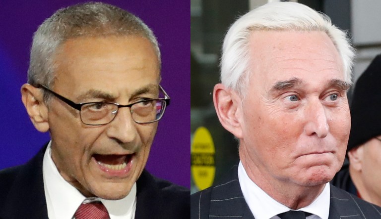 John Podesta and Roger Stone.