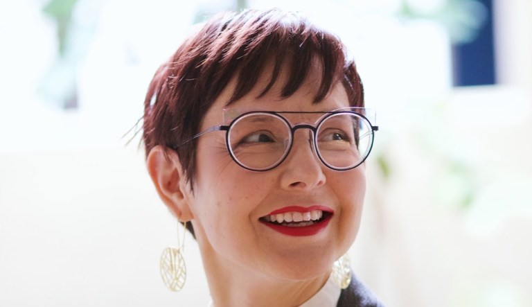 Sarah Iannarone, a mayoral candidate in Portland, Oregon, is seen in a press kit photo.