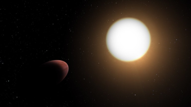 Artist impression of planet WASP-103b and its host star.
