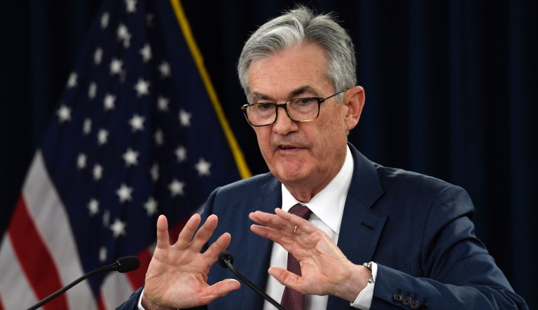 Federal Reserve Chairman Jerome Powell speaks during a news conference in Washington, Wednesday, Oct. 30, 2019. The Federal Reserve cut rates for the third time this year. 