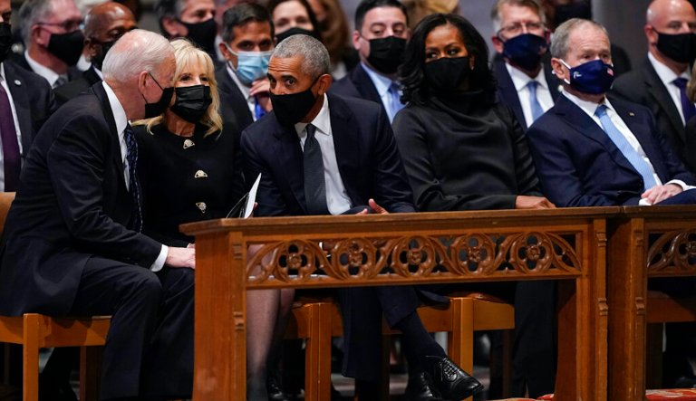 Biden, Obama, and Bush among those paying respects at Colin Powell funeral