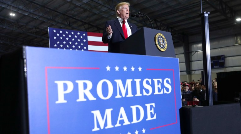 Trump attacks ‘phony’ White House Correspondents’ dinner at Michigan rally