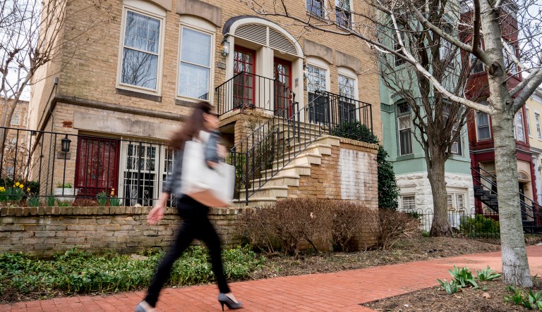 The Capitol Hill condo building where Environmental Protection Agency Administrator Scott Pruitt has stayed in Washington, Friday, March 30, 2018. 
