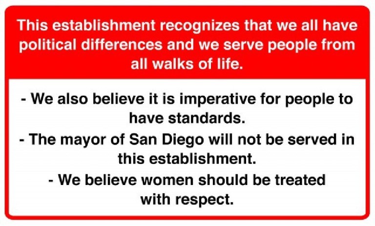 Glenn Beck takes credit for San Diego Hooters sign banning Mayor Bob Filner