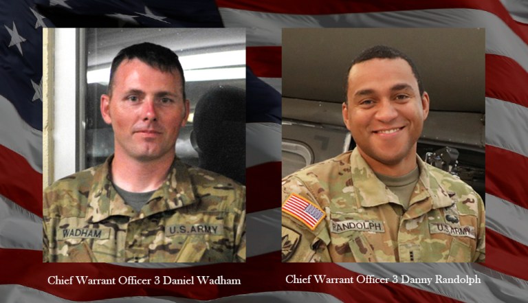 Chief Warrant Officer 3 Daniel Wadham of Joelton, and Chief Warrant Officer 3 Danny Randolph of Murfreesboro, died Wednesday night, in a fatal helicopter crash in Madison County, Alabama. 