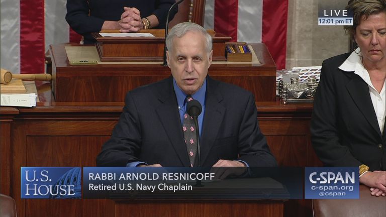 Rabbi Arnold E. Resnicoff of Washington is a frequent guest chaplain in both the House and Senate.