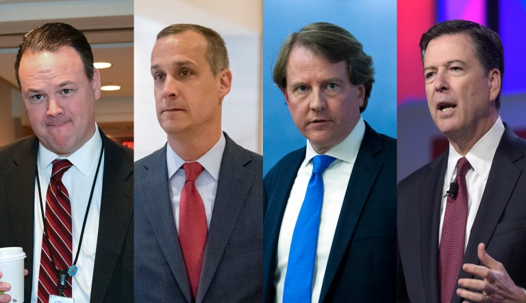 Rick Dearborn, Corey Lewandowski, Don McGahn, James Comey