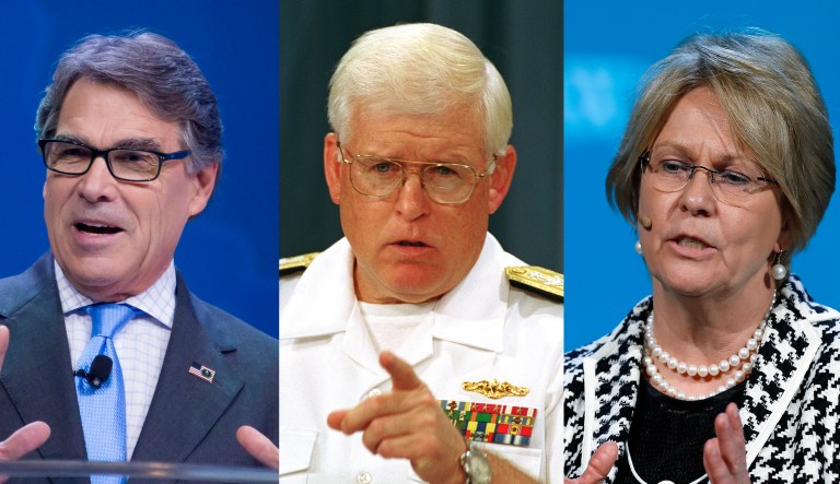 Rick Perry Richard Mies Vicki Hollub.