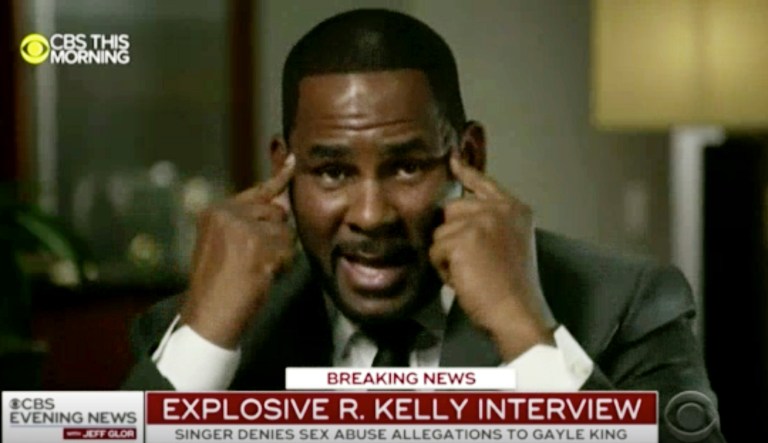 In this frame from video provided by CBS, R. Kelly talks during an interview with Gayle King on "CBS This Morning" broadcast Wednesday, March 6, 2019. The R&B singer gave his first interview since being charged last month with sexually abusing four females dating back to 1998, including three underage girls. Kelly has pleaded not guilty to 10 counts of aggravated sexual abuse.